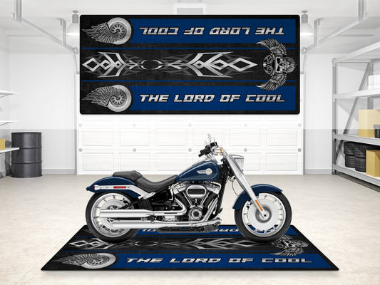 MPM Motorcycle Mat for Cruiser Motorcycle "The Lord of Cool" - MM7308 - Howling Moto