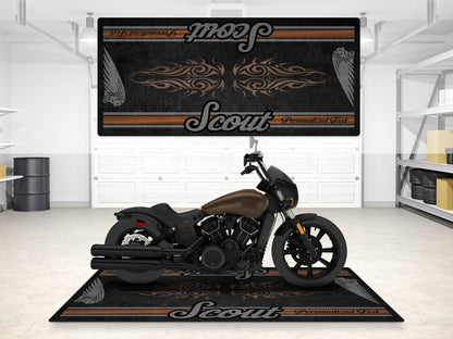 Designed Pit Mat for Indian Scout Rogue Sixty Motorcycle - MM7324 - Howling Moto