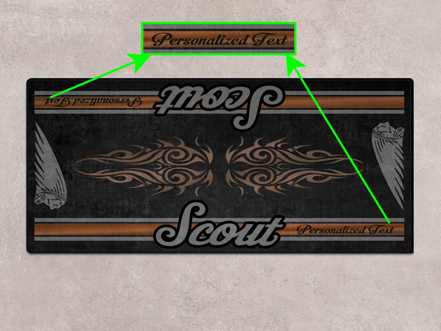 Designed Pit Mat for Indian Scout Rogue Sixty Motorcycle - MM7324 - Howling Moto
