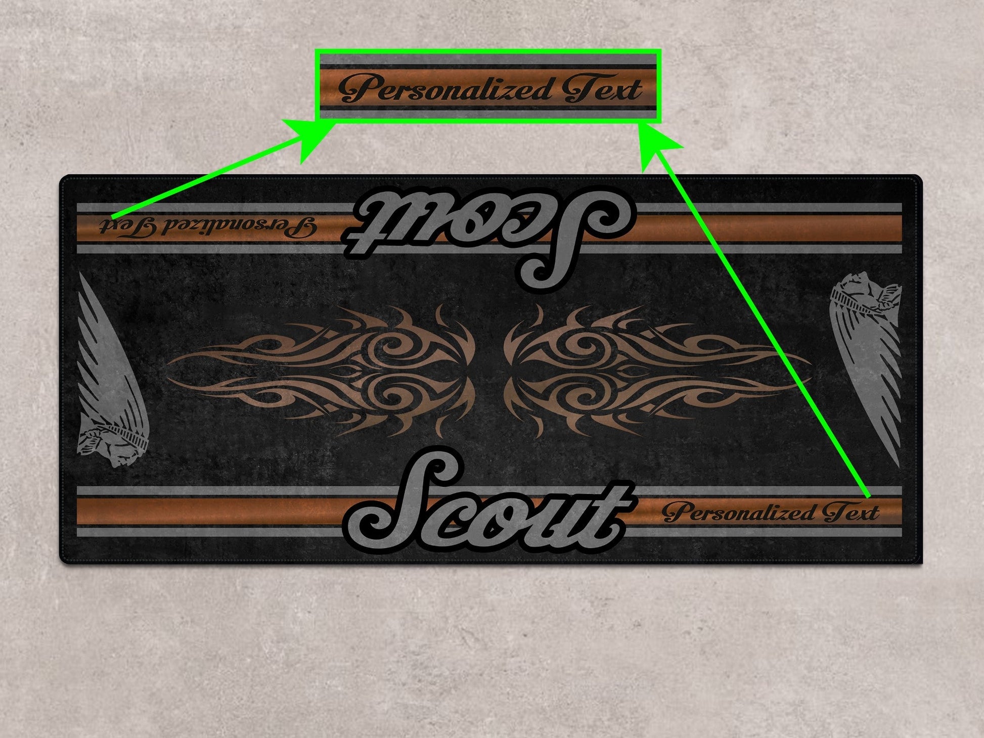 Designed Pit Mat for Indian Scout Rogue Sixty Motorcycle - MM7324 - Howling Moto