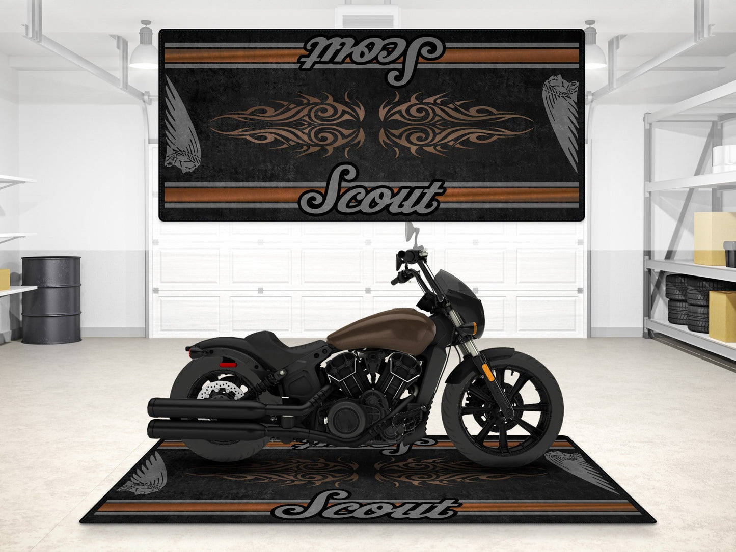MPM Motorcycle Mat for Indian Scout Rogue Sixty - MM7324 - Howling Moto