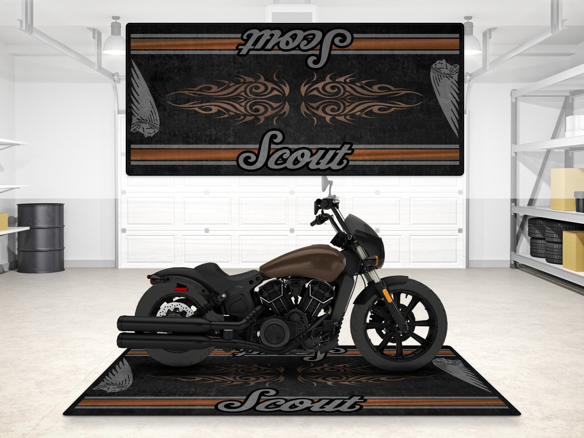MPM Motorcycle Mat for Indian Scout Rogue Sixty - MM7324 - Howling Moto