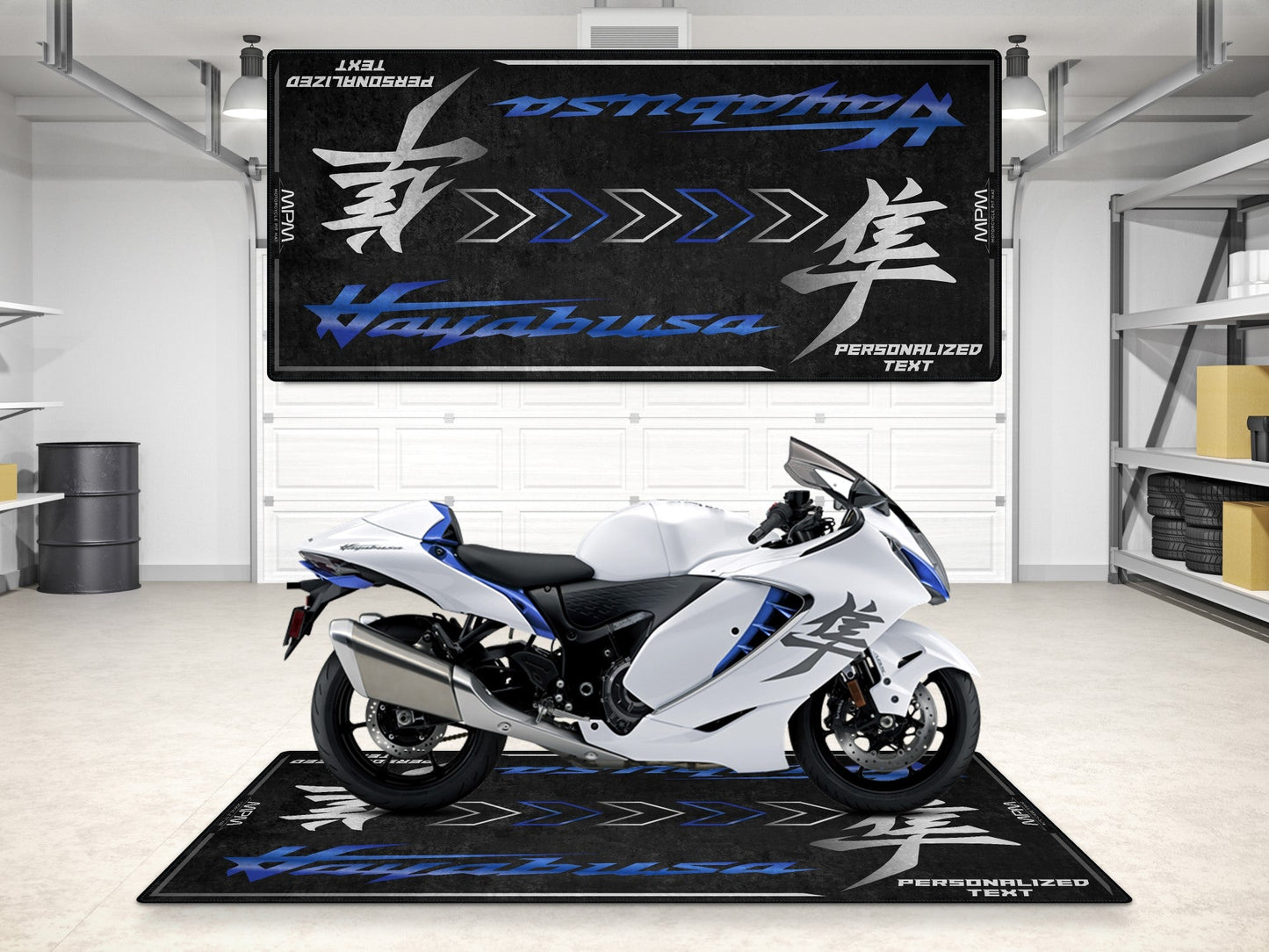 MPM Motorcycle Mat for Suzuki Hayabusa - MM7129 - Howling Moto