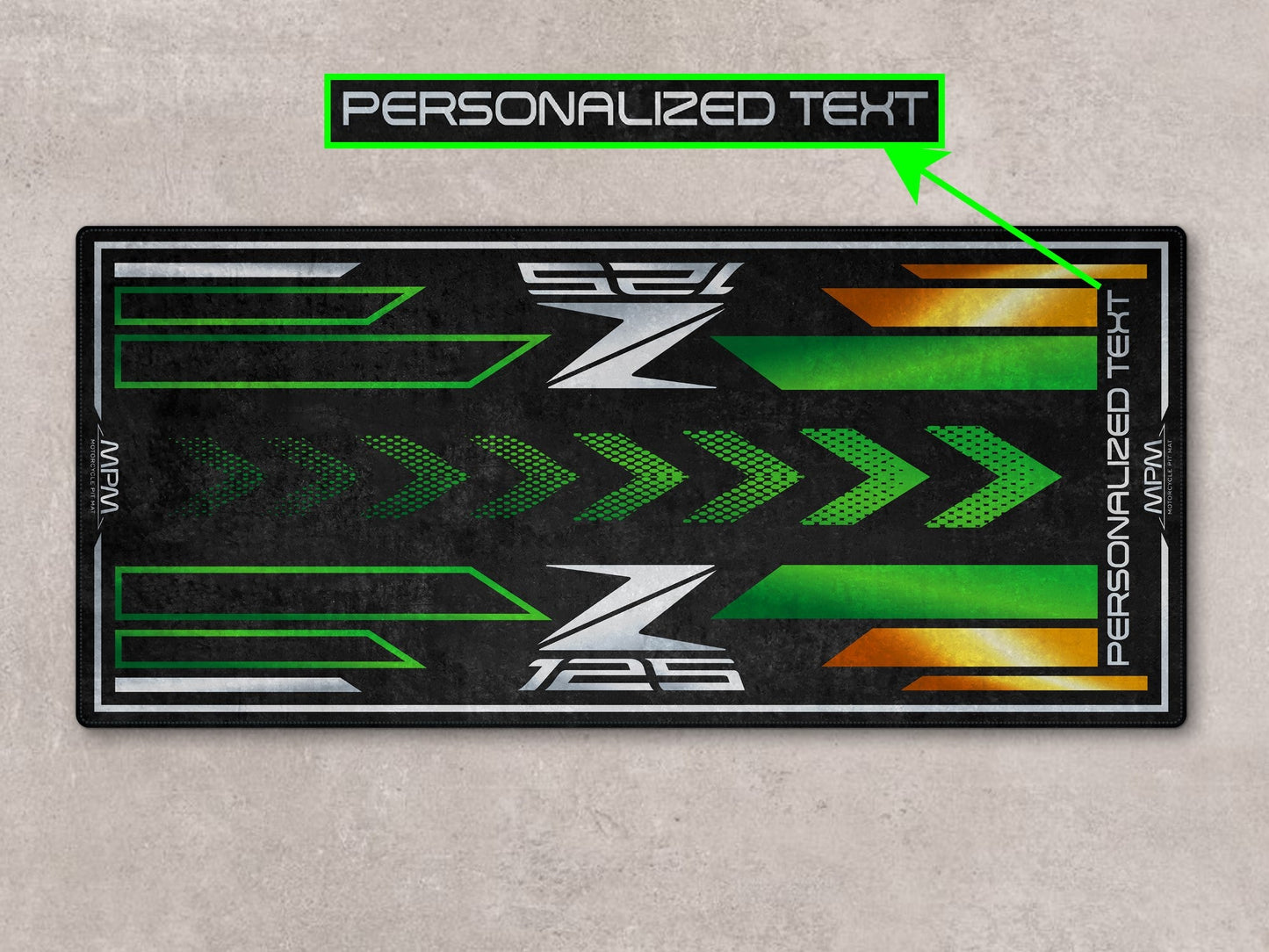 Designed Pit Mat for Kawasaki Z125 Motorcycle - MM7408 - Howling Moto