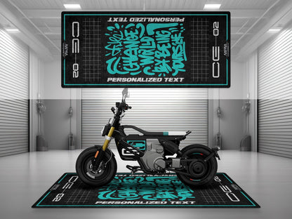 Motorcycle Mat for BMW CE02 Motorcycle - MM4102 - Howling Moto