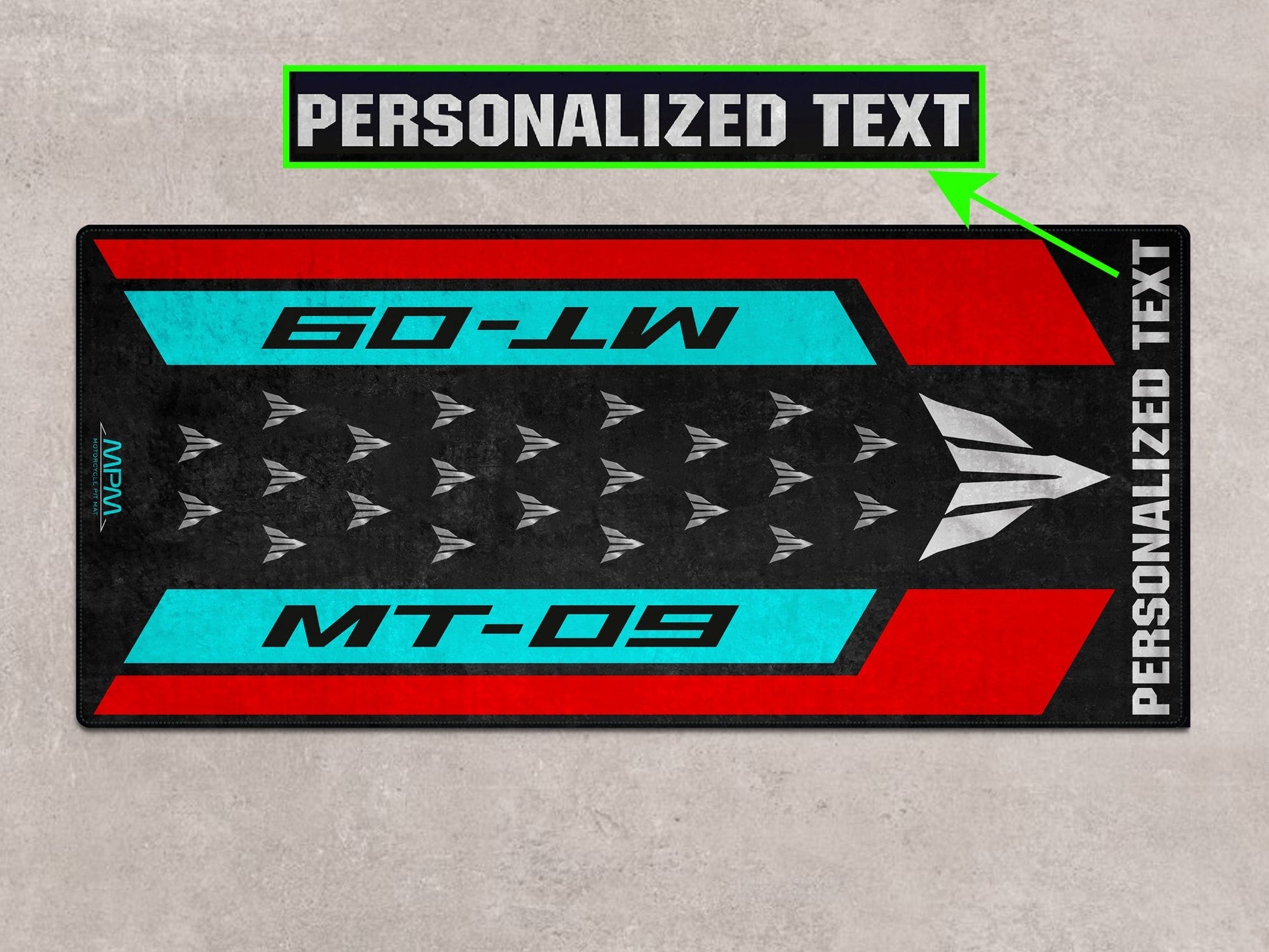 Designed Pit Mat for Yamaha MT-09 Motorcycle - MM7117 - Howling Moto