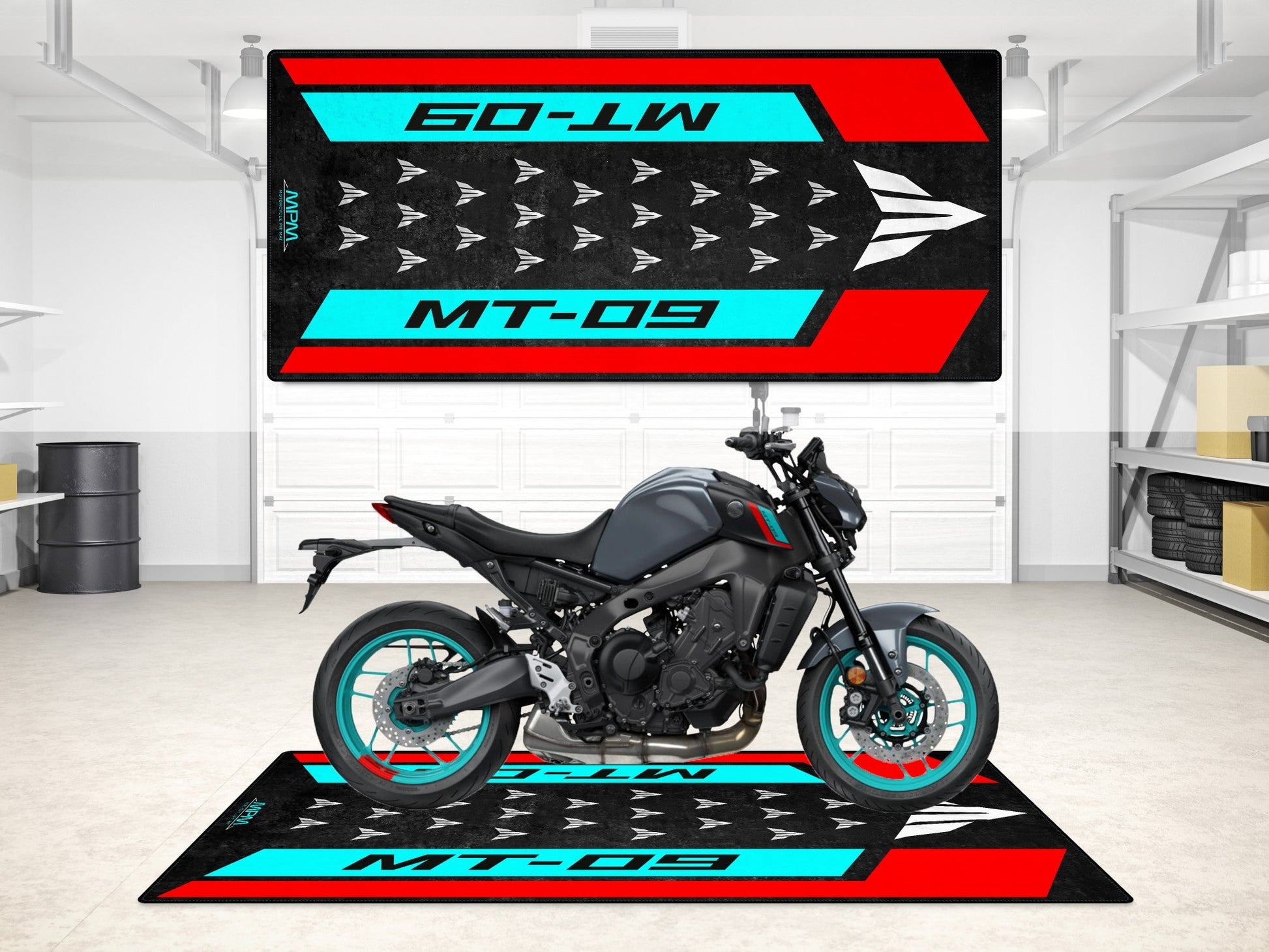 MPM Motorcycle Mat for Yamaha MT-09 - MM7117 - Howling Moto