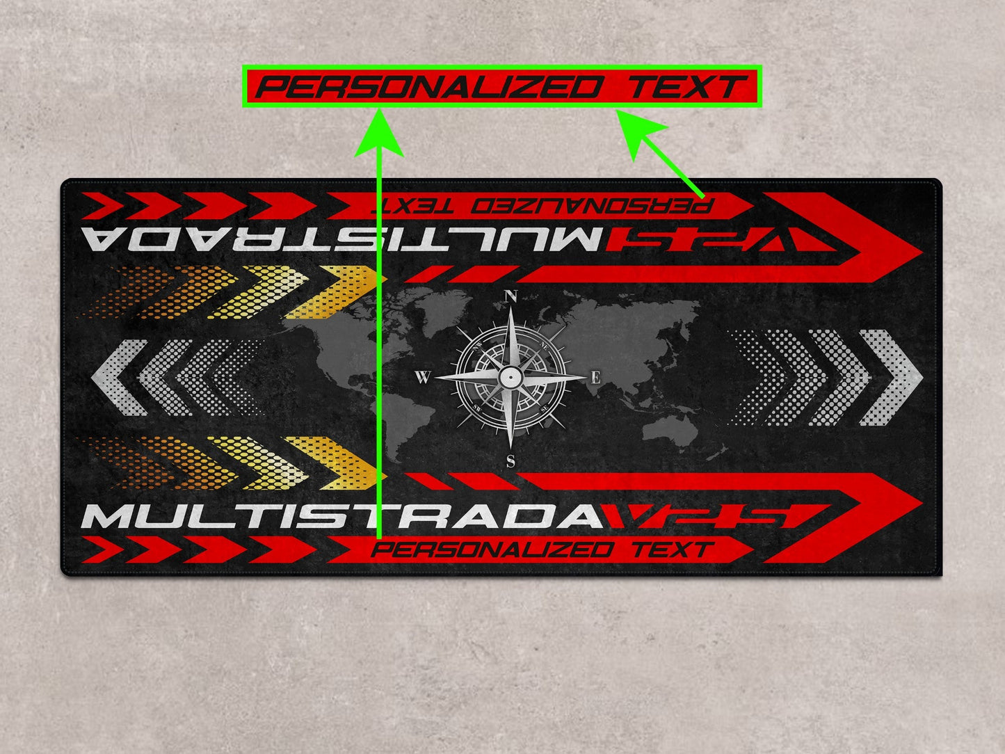 Designed Pit Mat for Ducati Multistrada V2 S Motorcycle - MM7163 - Howling Moto