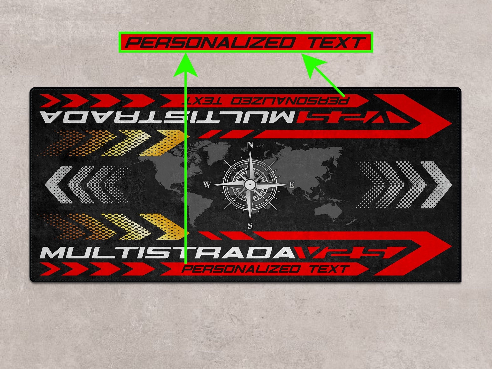 Designed Pit Mat for Ducati Multistrada V2 S Motorcycle - MM7163 - Howling Moto