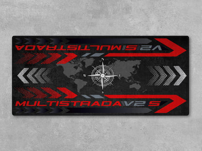 Designed Pit Mat for Ducati Multistrada V2 S Motorcycle - MM7163 - Howling Moto
