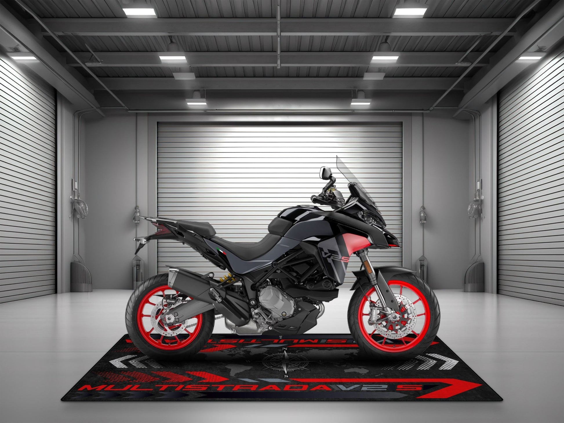 Designed Pit Mat for Ducati Multistrada V2 S Motorcycle - MM7163 - Howling Moto