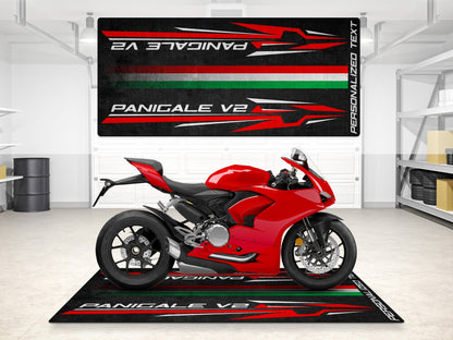 Designed Pit Mat for Ducati Panigale V2 Motorcycle - MM7186 - Howling Moto