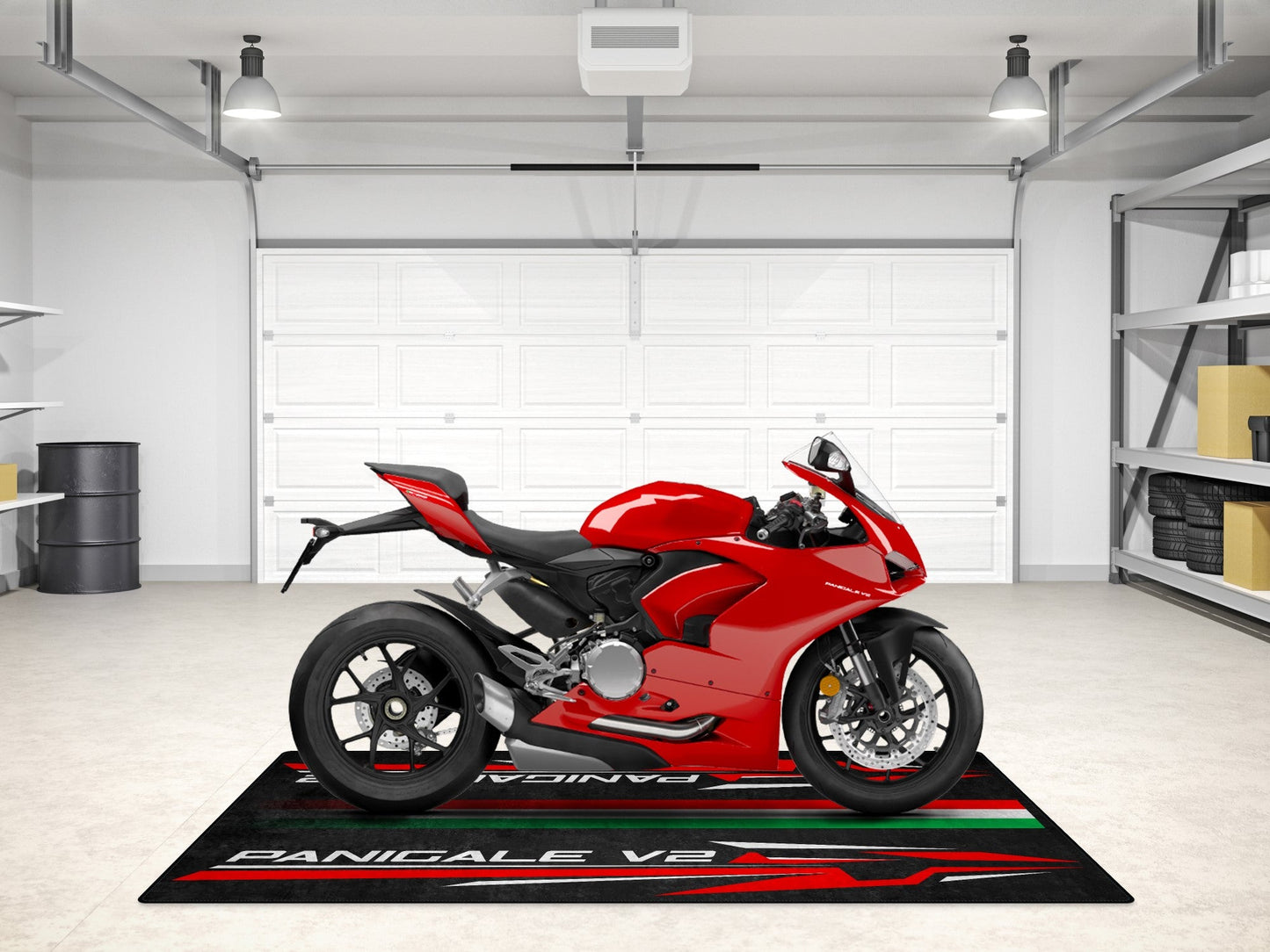 Designed Pit Mat for Ducati Panigale V2 Motorcycle - MM7186 - Howling Moto