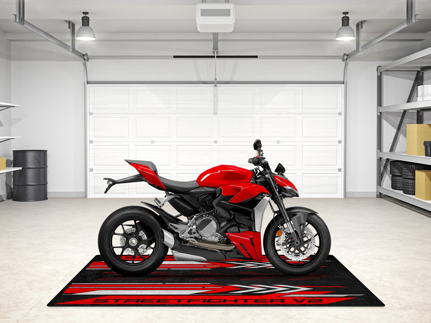 Designed Pit Mat for Ducati Streetfighter V2 Motorcycle - MM7258 - Howling Moto