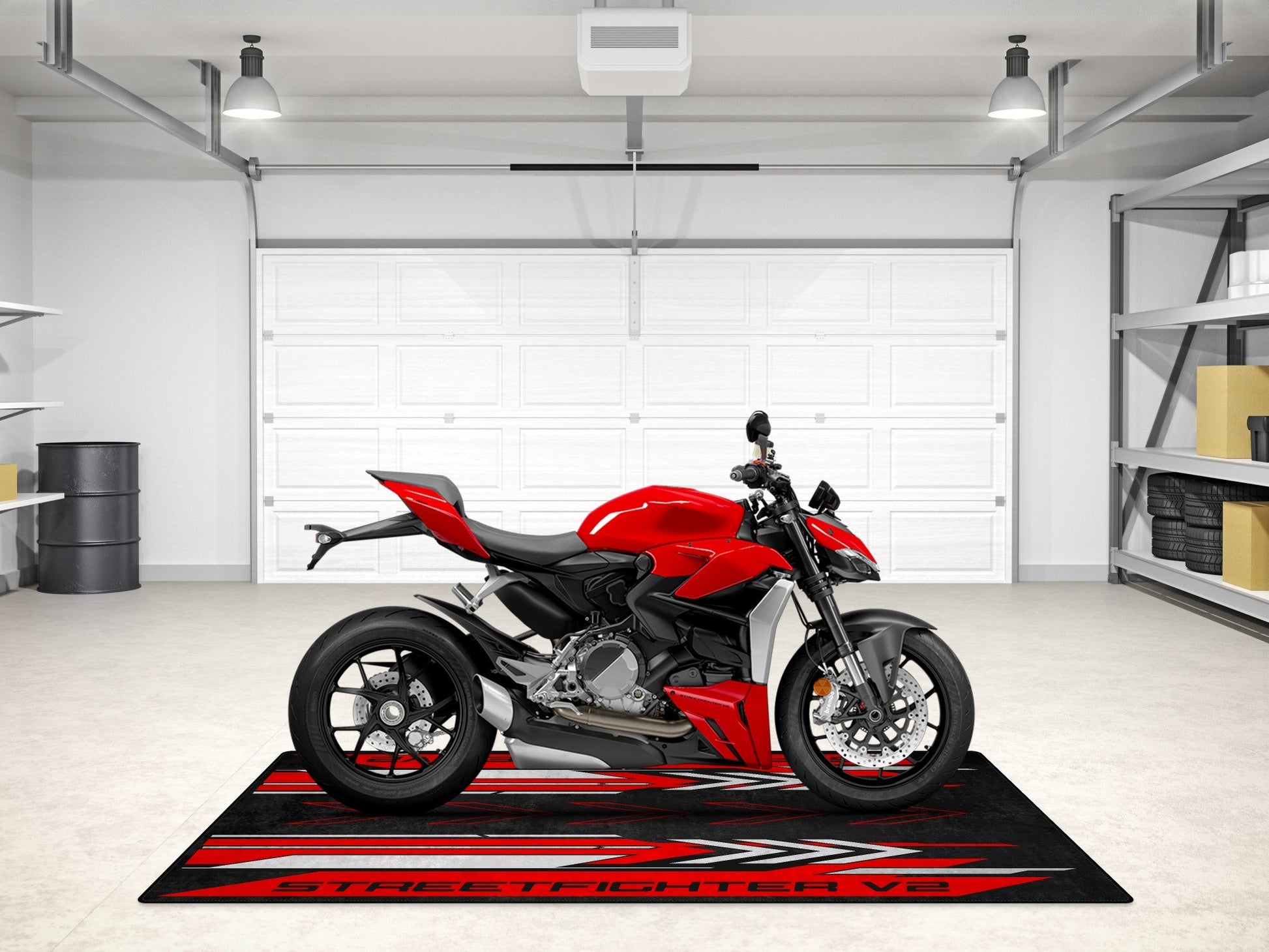 Designed Pit Mat for Ducati Streetfighter V2 Motorcycle - MM7258 - Howling Moto