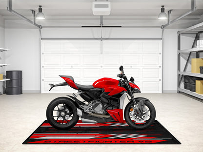 Designed Pit Mat for Ducati Streetfighter V2 Motorcycle - MM7258 - Howling Moto