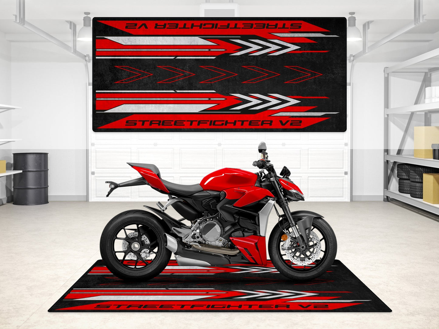MPM Motorcycle Mat for Ducati Streetfighter V2 - MM7258 - Howling Moto