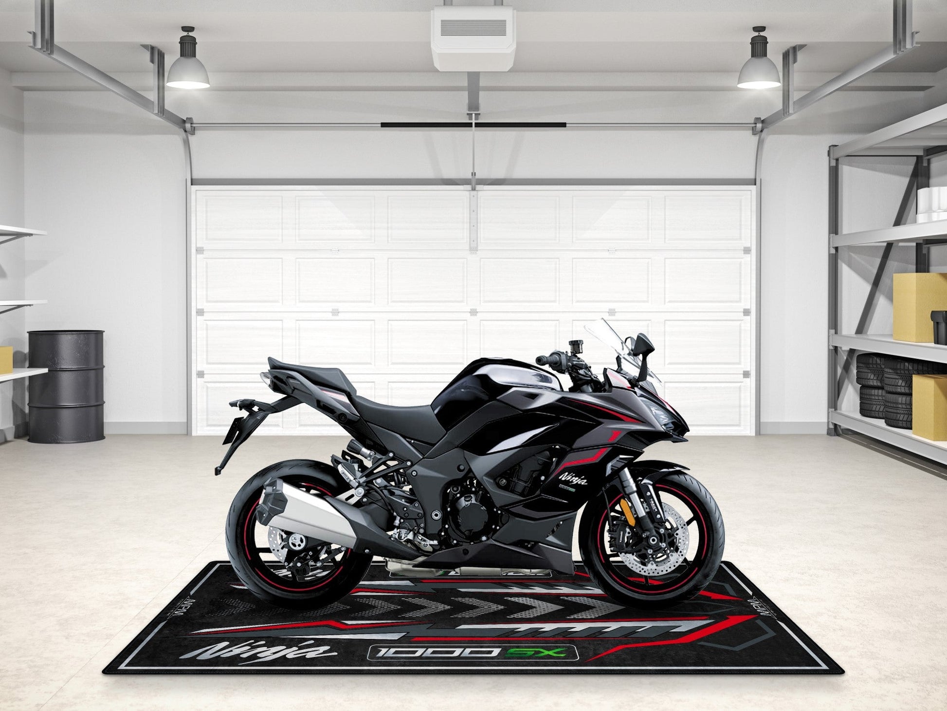Designed Pit Mat for Kawasaki 1000SX Motorcycle - MM7390 - Howling Moto