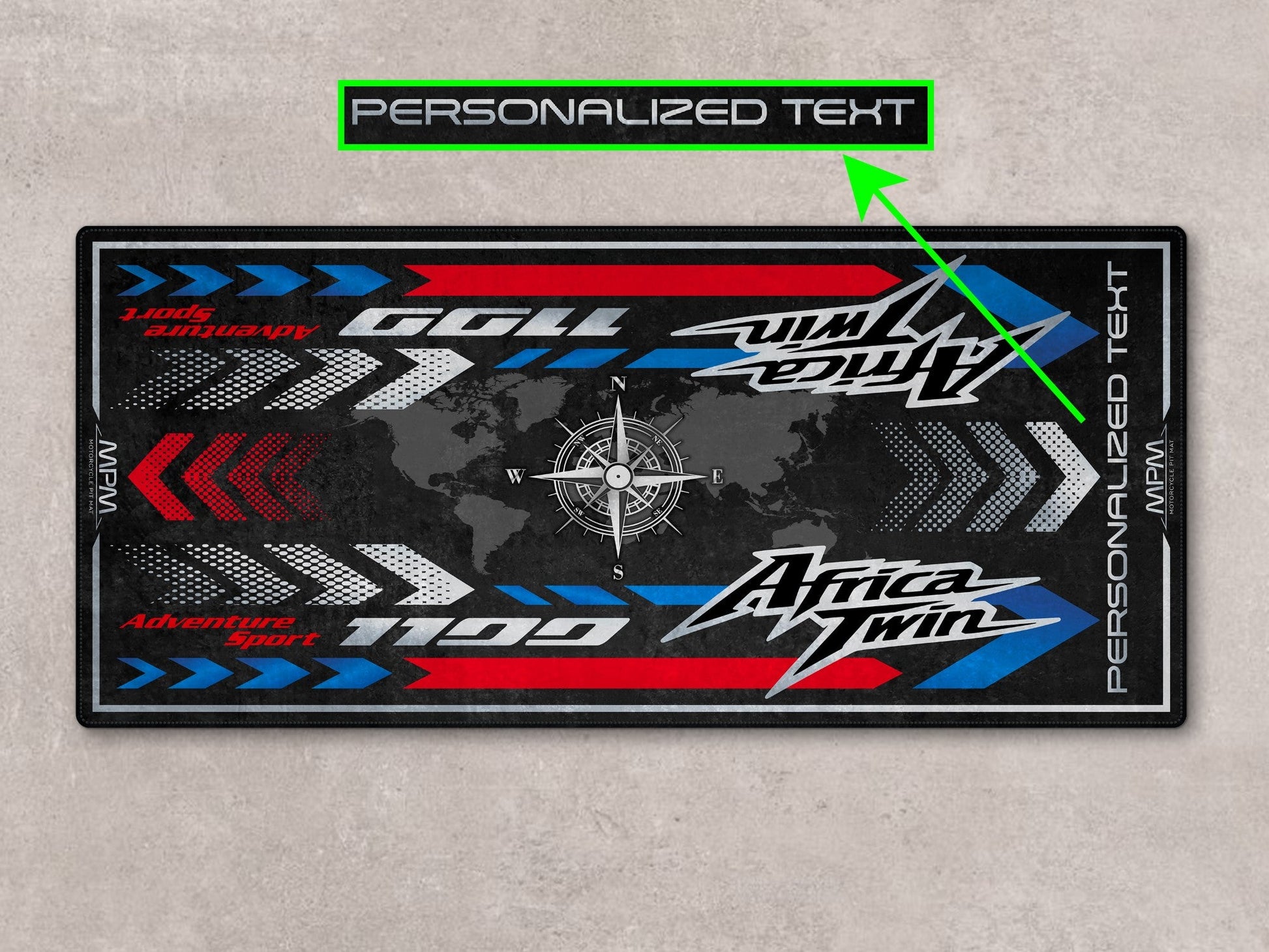 Designed Pit Mat for Honda Africa Twin Motorcycle - MM7452 - Howling Moto