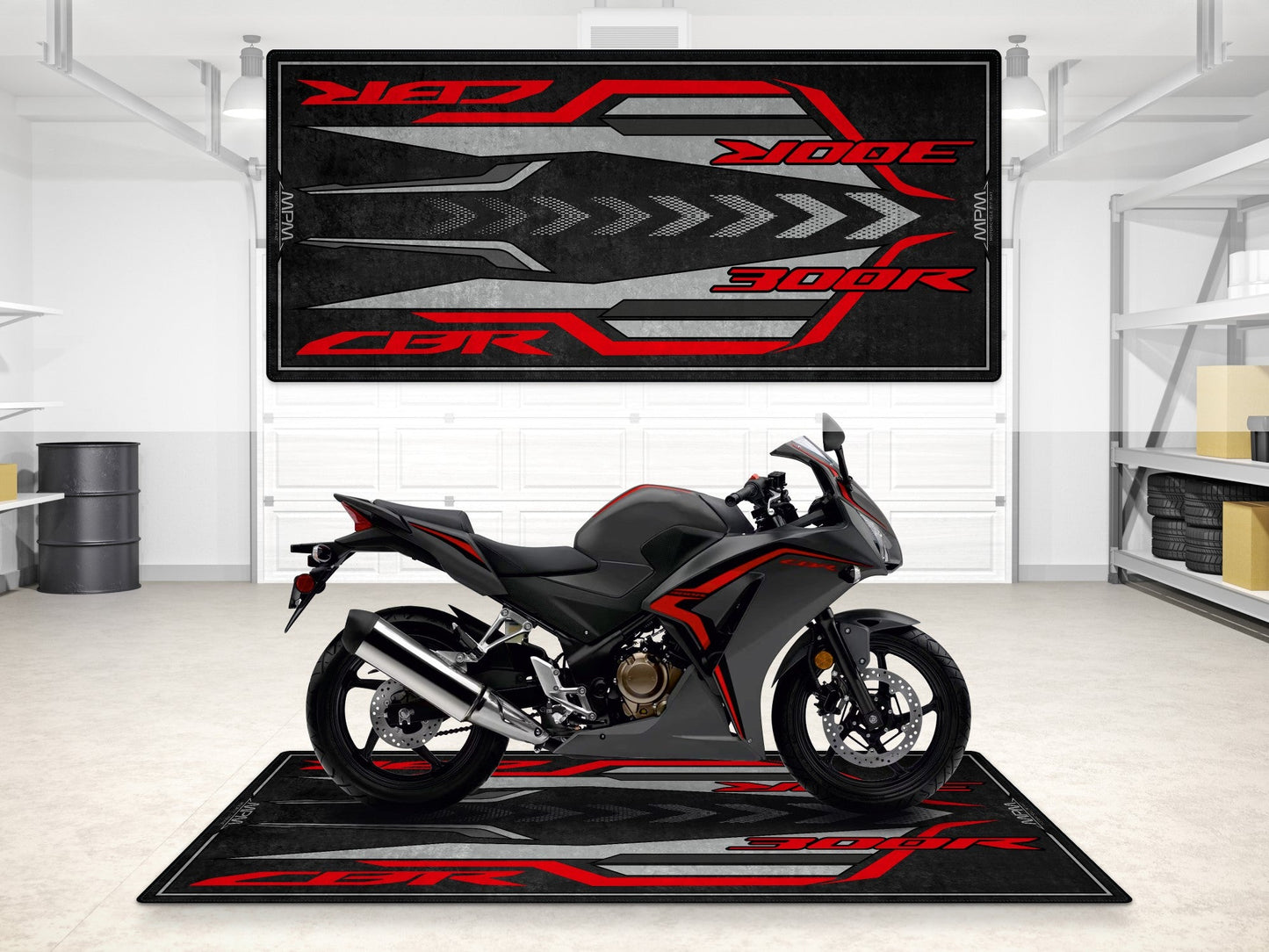 Designed Pit Mat for Honda CBR300R Motorcycle - MM7446 - Howling Moto