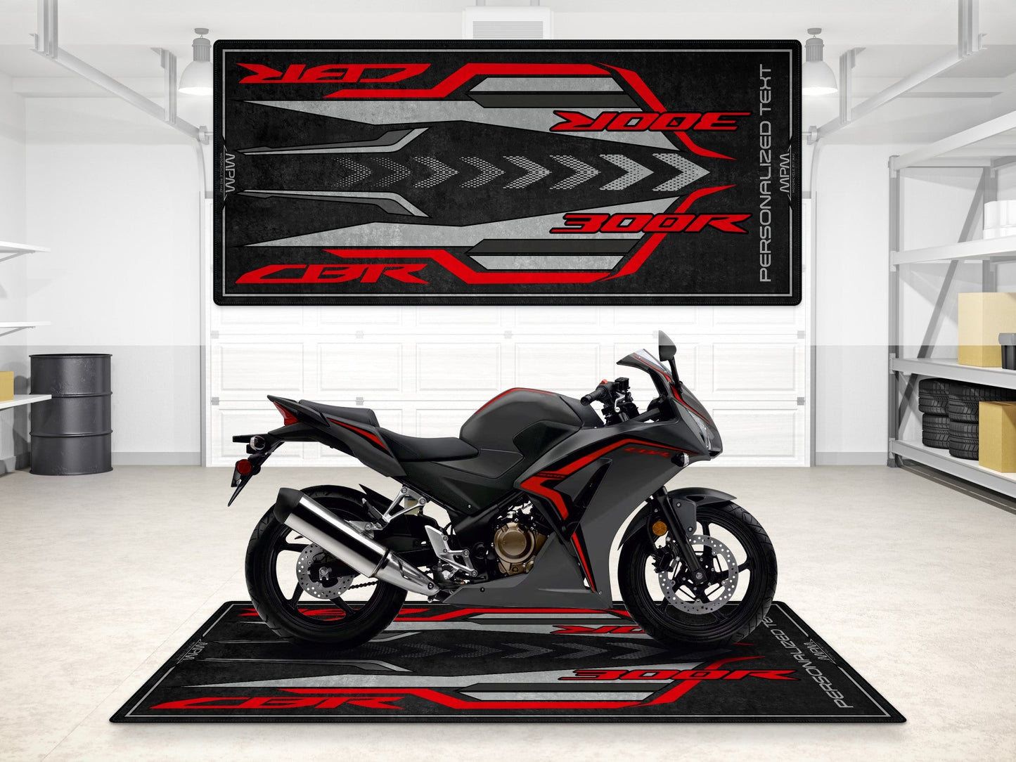 Designed Pit Mat for Honda CBR300R Motorcycle - MM7446 - Howling Moto