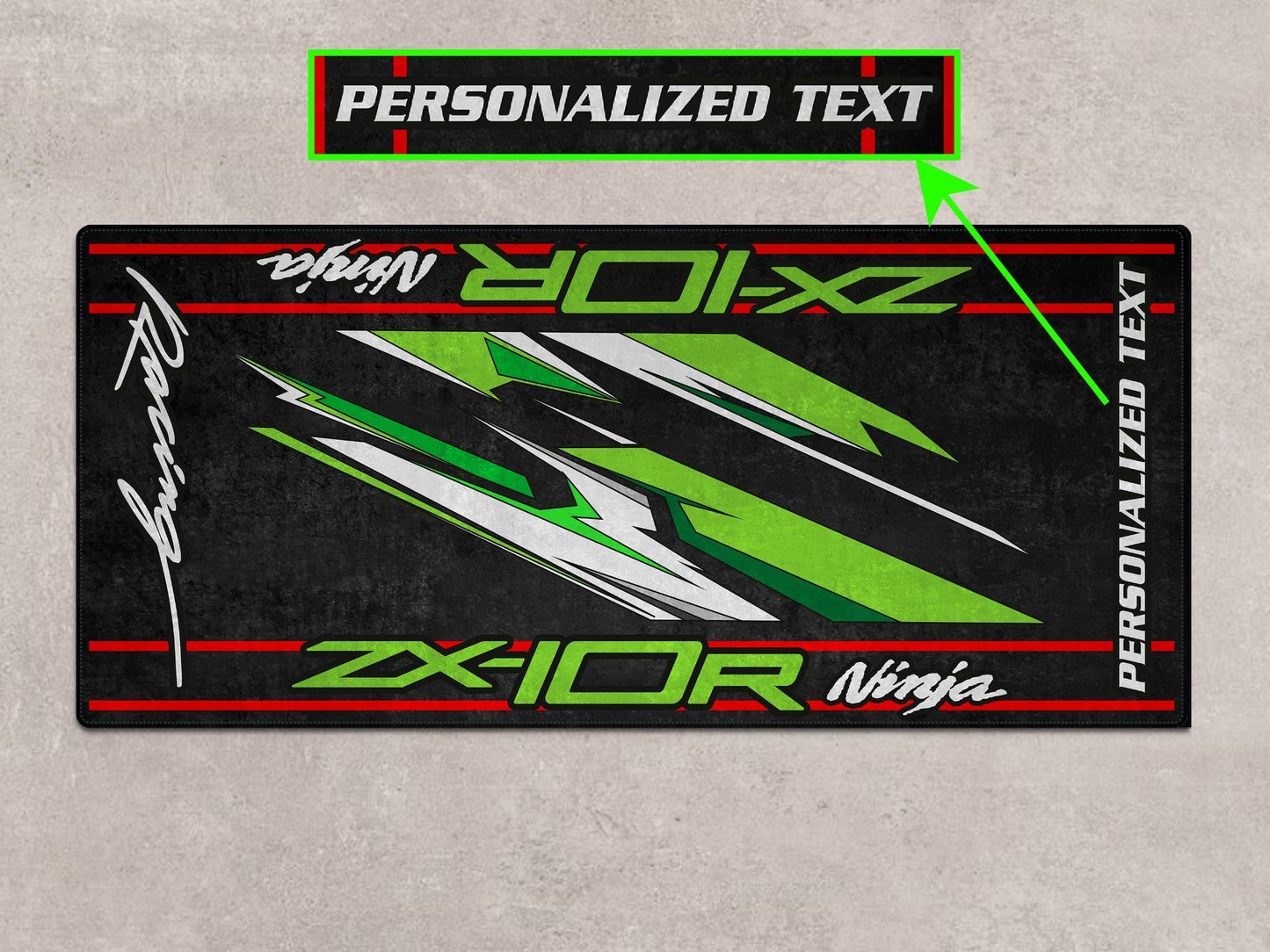 Designed Pit Mat for Kawasaki ZX-10R Motorcycle - MM7250 - Howling Moto