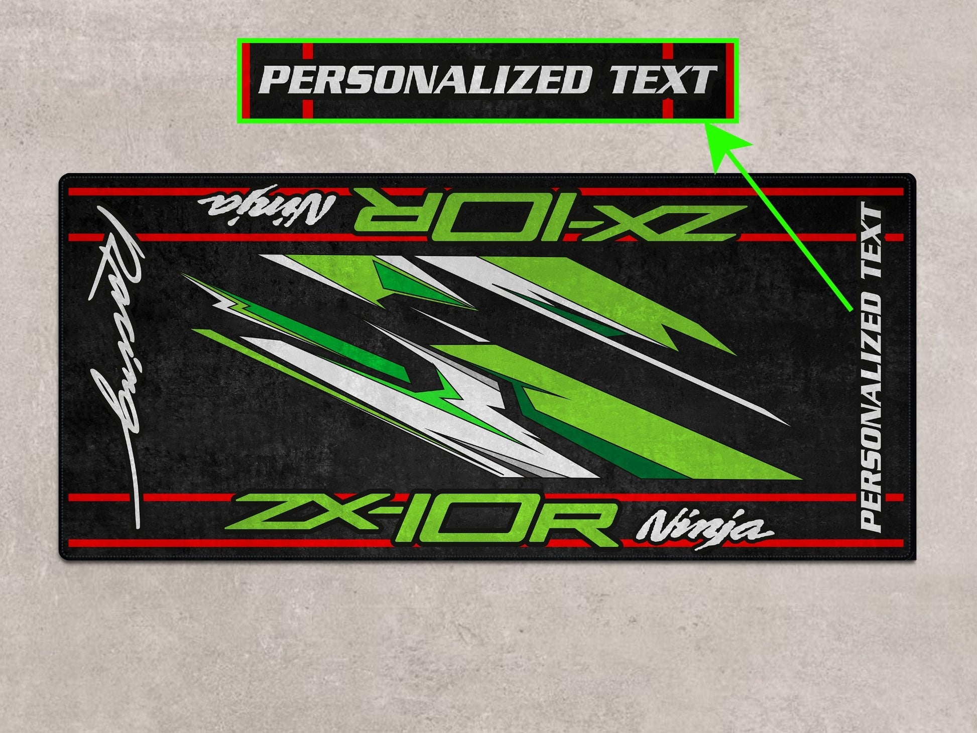 Designed Pit Mat for Kawasaki ZX-10R Motorcycle - MM7250 - Howling Moto