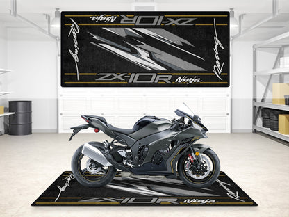 Designed Pit Mat for Kawasaki ZX-10R Motorcycle - MM7250 - Howling Moto