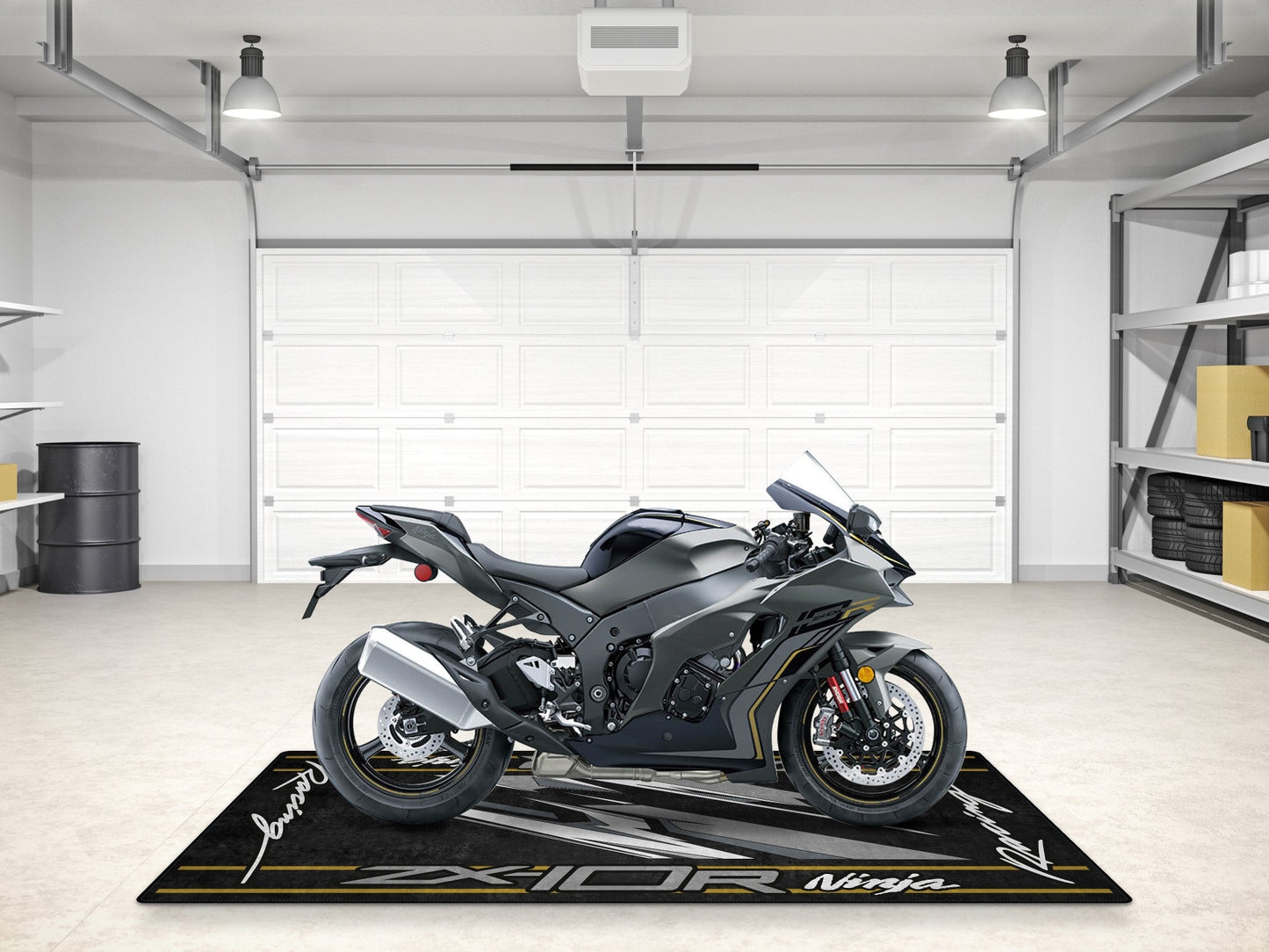 Designed Pit Mat for Kawasaki ZX-10R Motorcycle - MM7250 - Howling Moto