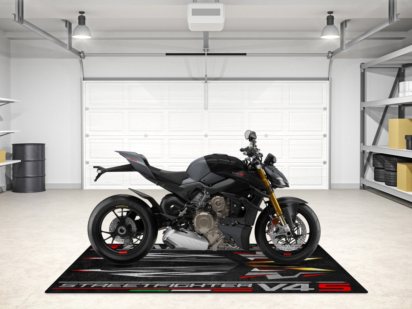 Designed Pit Mat for Ducati Streetfighter V4 S Motorcycle - MM7260 - Howling Moto