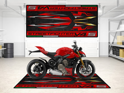 Designed Pit Mat for Ducati Streetfighter V4 S Motorcycle - MM7260 - Howling Moto