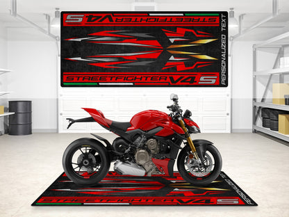 Designed Pit Mat for Ducati Streetfighter V4 S Motorcycle - MM7260 - Howling Moto