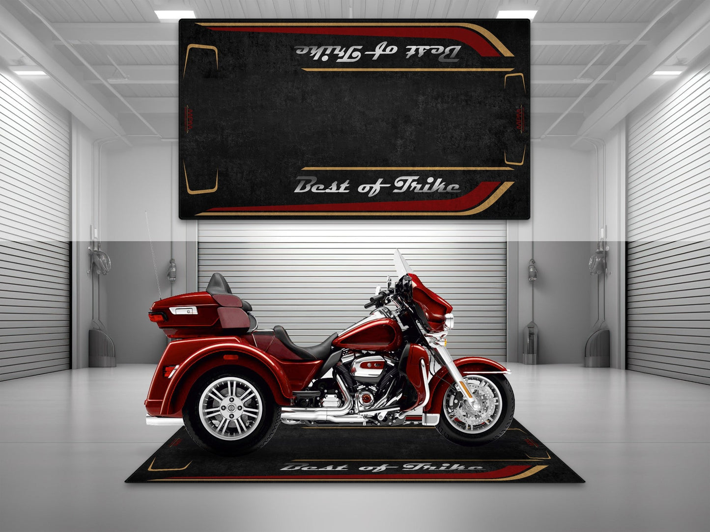 MPM Motorcycle Mat for Trike Motorcycle "Best of Trike" - MM7433 - Howling Moto