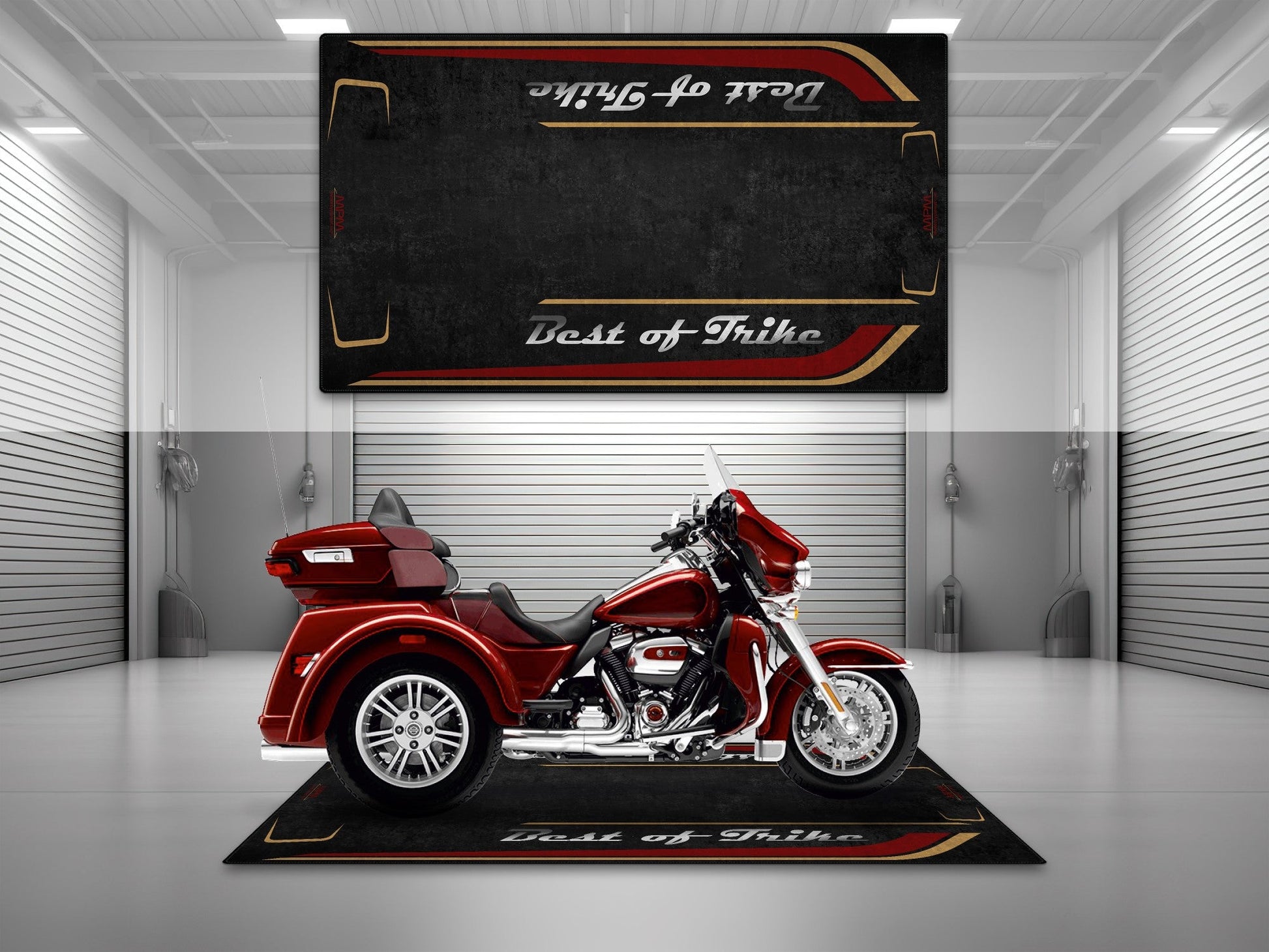 MPM Motorcycle Mat for Trike Motorcycle "Best of Trike" - MM7433 - Howling Moto
