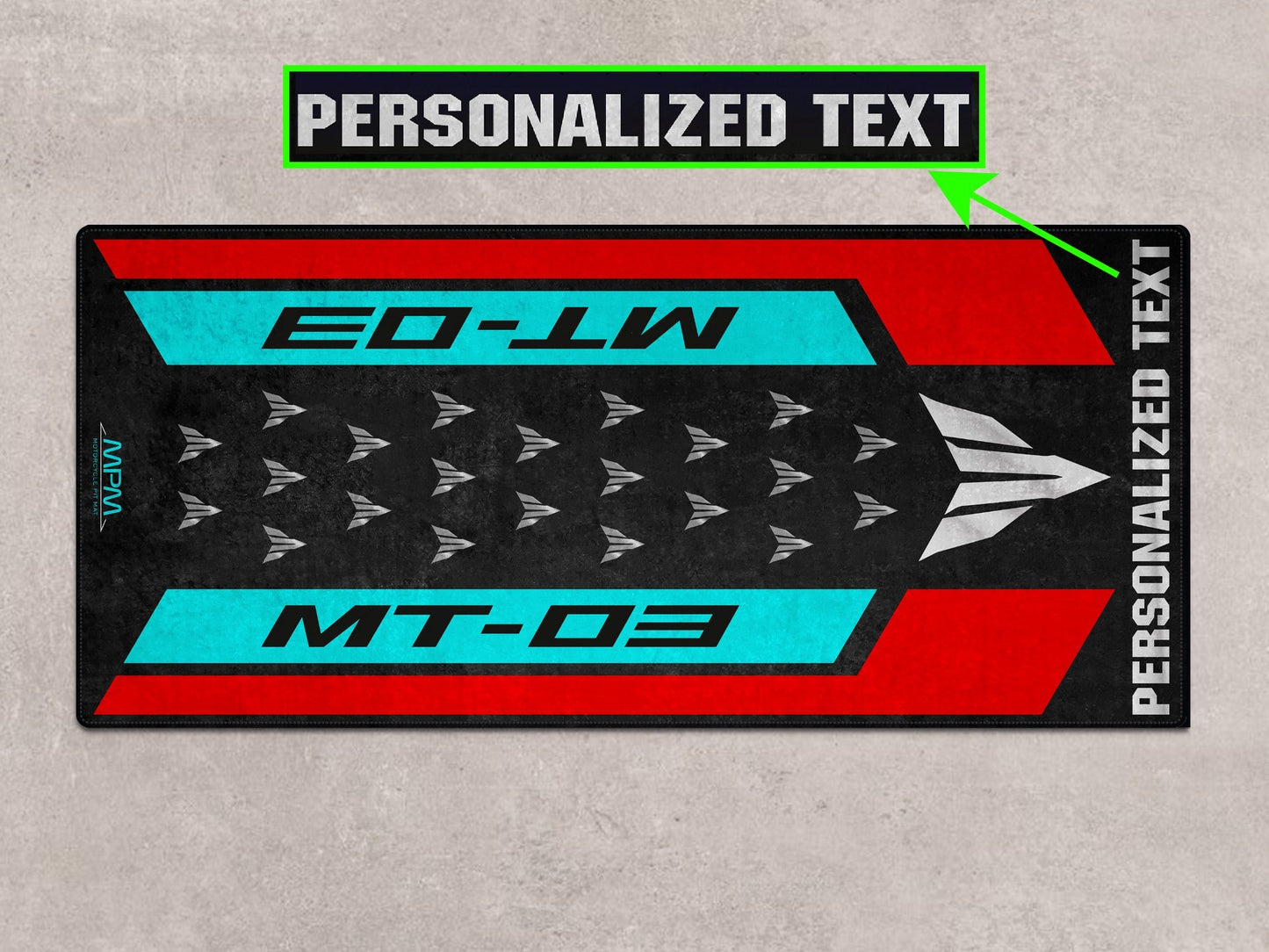 Designed Pit Mat for Yamaha MT-03 Motorcycle - MM7121 - Howling Moto