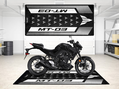 Designed Pit Mat for Yamaha MT-03 Motorcycle - MM7121 - Howling Moto
