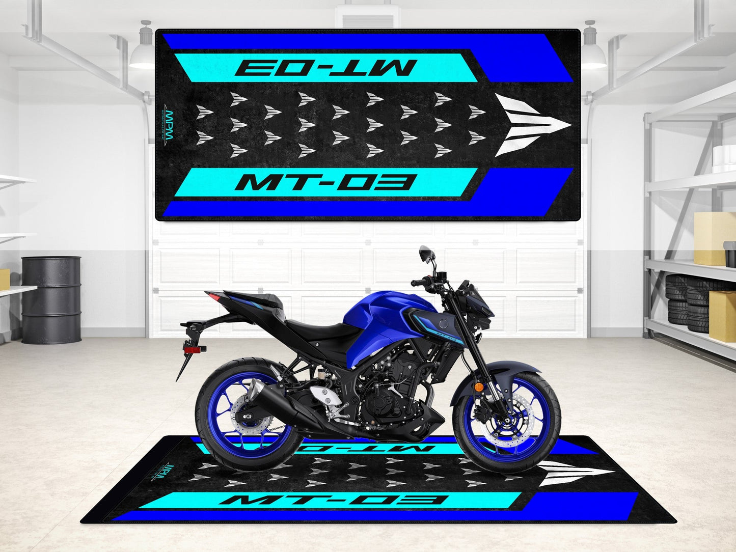 MPM Motorcycle Mat for Yamaha MT-03 - MM7121 - Howling Moto