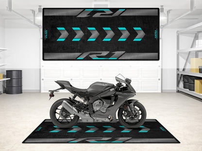 Designed Pit Mat for Yamaha R1 Motorcycle - MM7111 - Howling Moto