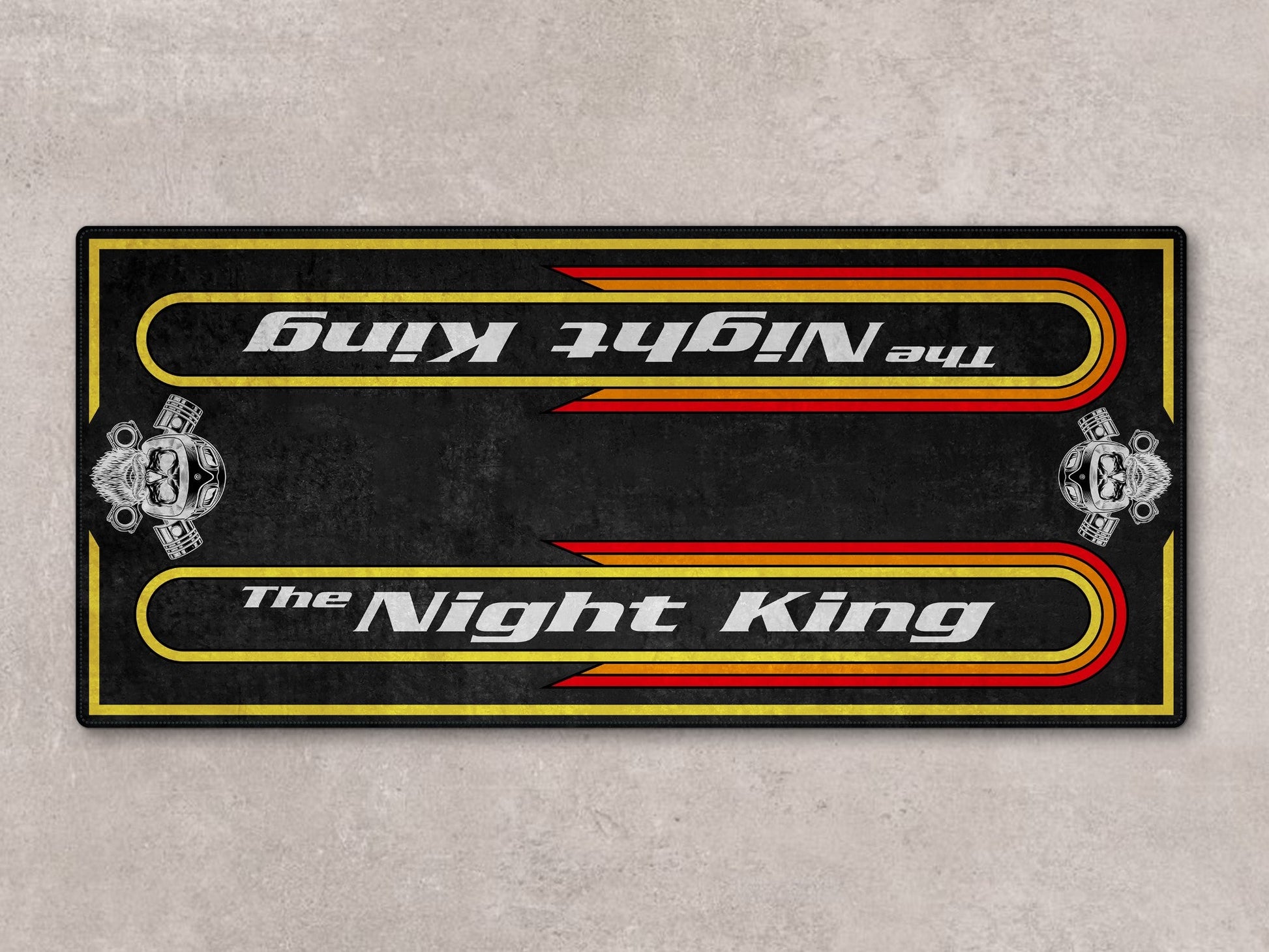 Motorcycle Mat For Cruiser Motorcycle "The Night King" - MM7301 - Howling Moto