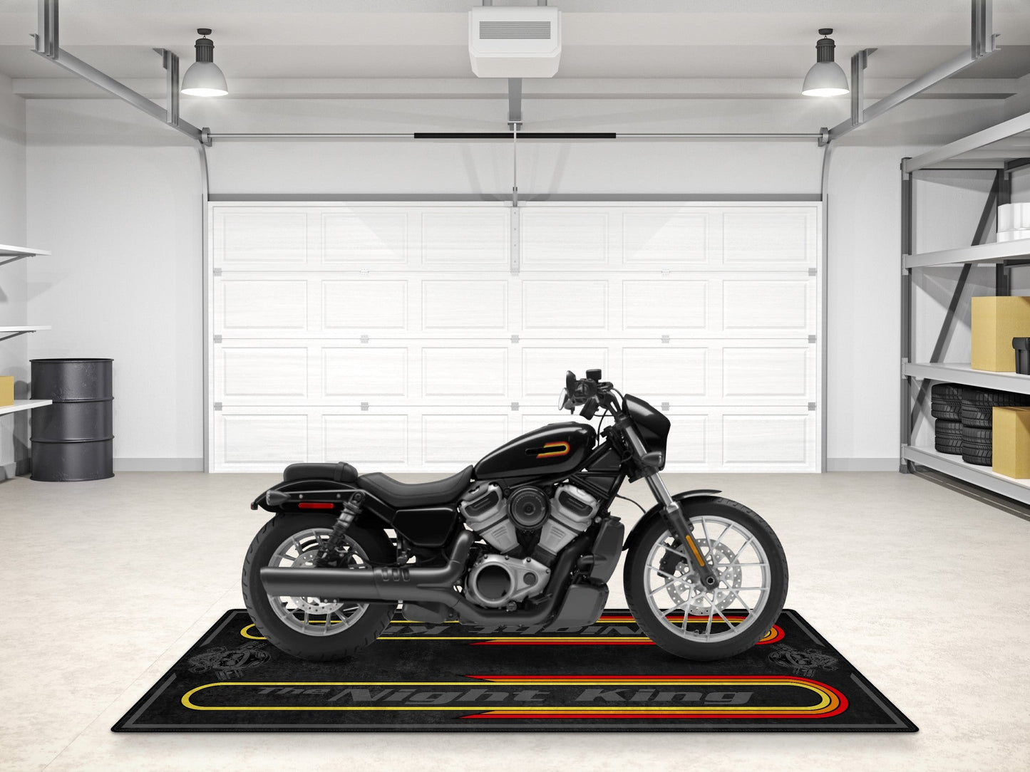 Motorcycle Mat For Cruiser Motorcycle "The Night King" - MM7301 - Howling Moto