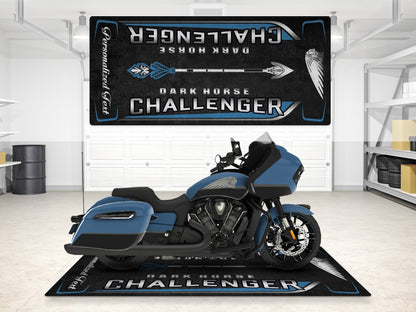 Designed Pit Mat for Indian Challenger Dark Horse Motorcycle - MM7332 - Howling Moto