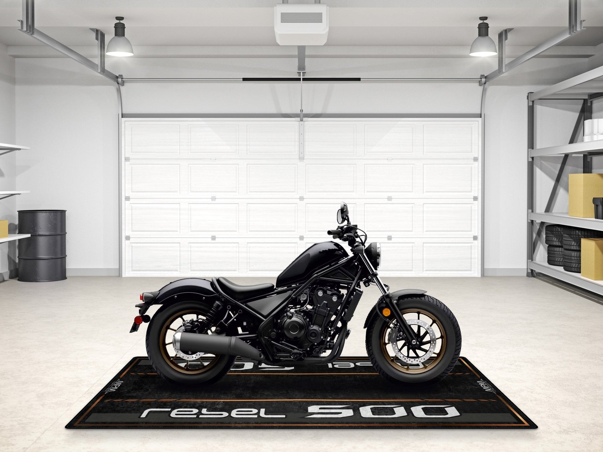 Designed Pit Mat for Honda Rebel 500 Motorcycle - MM7439 - Howling Moto