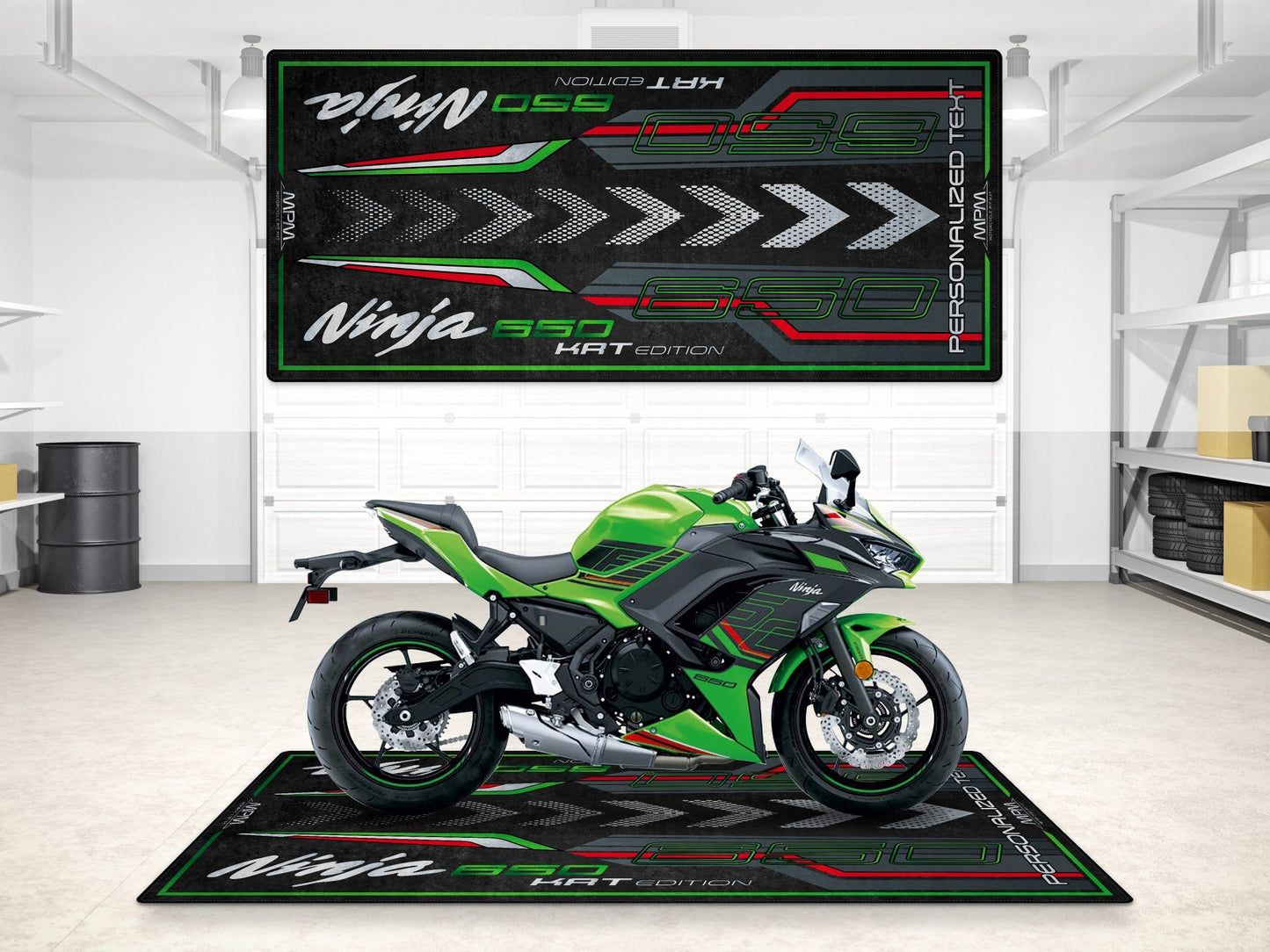 MPM Motorcycle Mat for Kawasaki Ninja 650 KRT Edition - MM7389 - Howling Moto