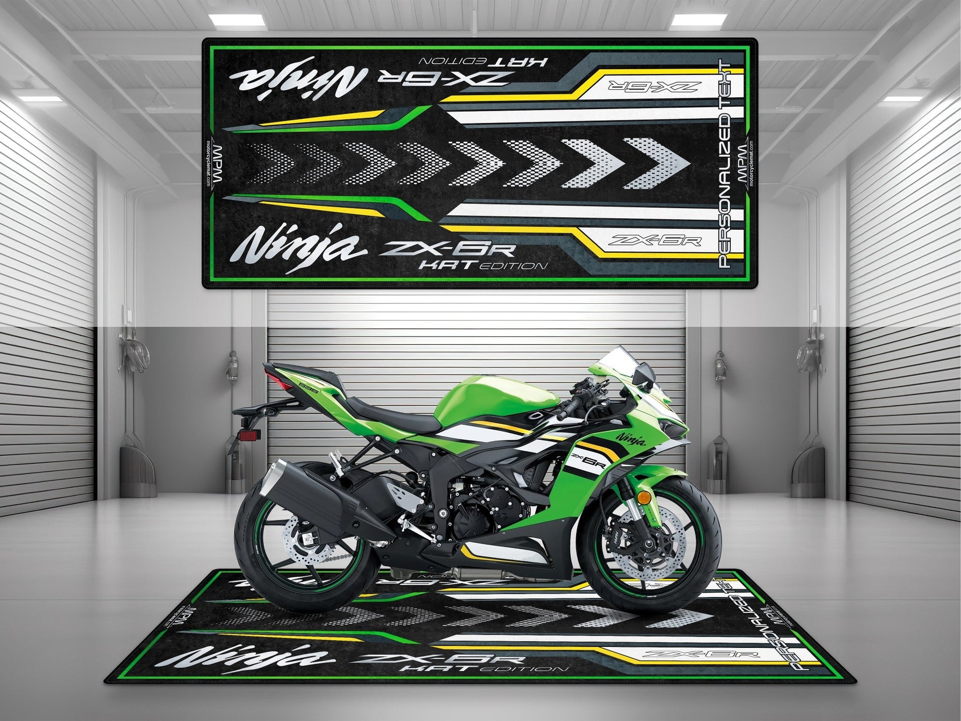 MPM Motorcycle Mat for Kawasaki Ninja ZX-6R KRT Edition - MM7396 - Howling Moto