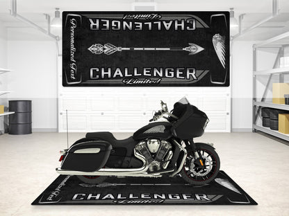 Designed Pit Mat for Indian Challenger Limited Motorcycle - MM7333 - Howling Moto