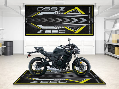 Designed Pit Mat for Kawasaki Z650 Motorcycle - MM7411 - Howling Moto
