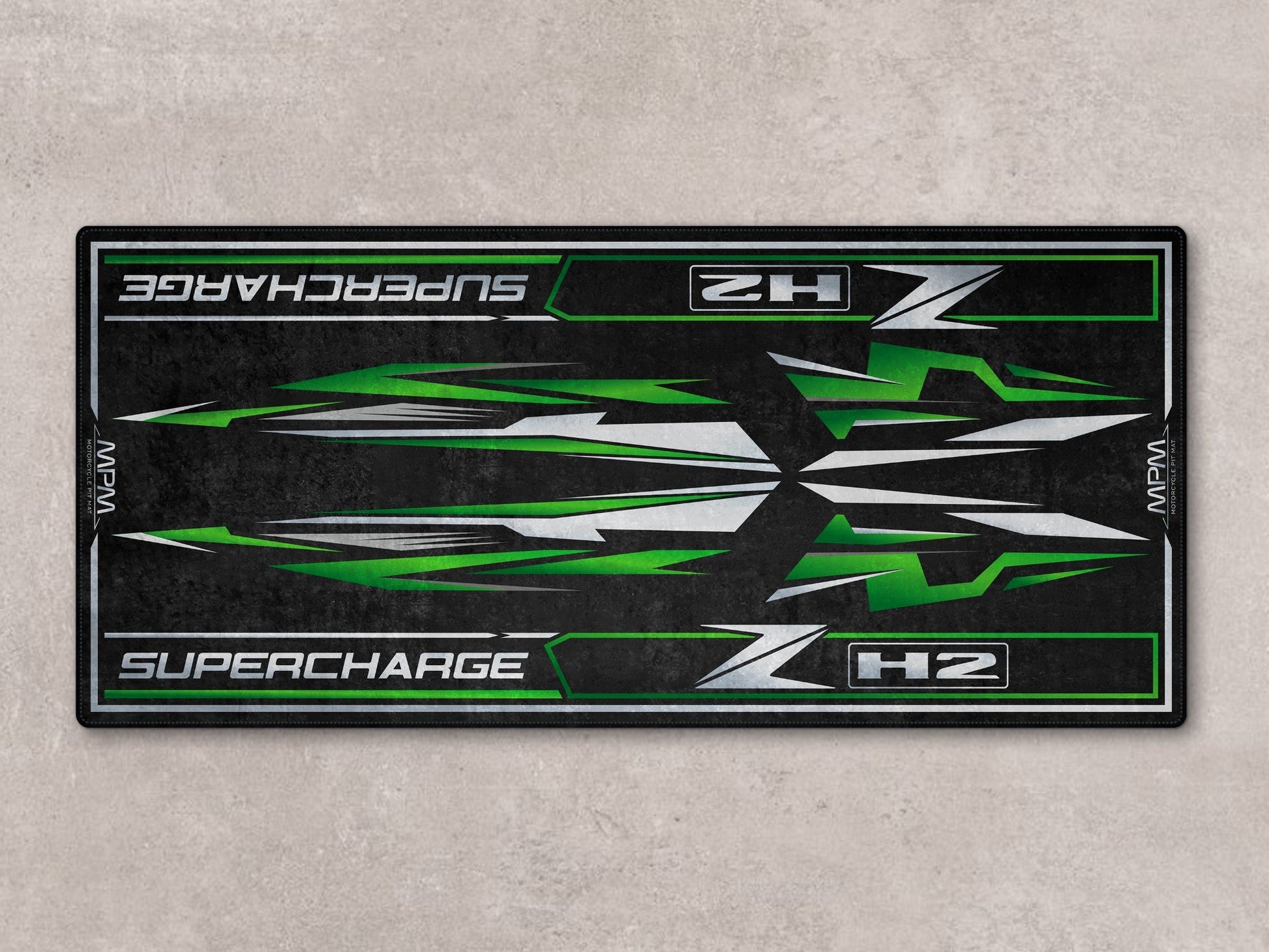 Designed Pit Mat for Kawasaki ZH2 Motorcycle - MM7418 - Howling Moto