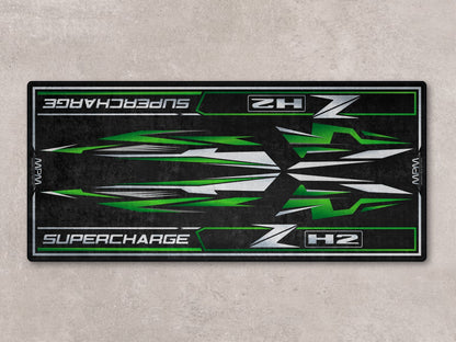 Designed Pit Mat for Kawasaki ZH2 Motorcycle - MM7418 - Howling Moto