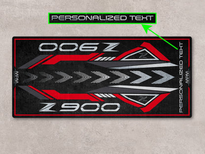 Designed Pit Mat for Kawasaki Z900 Motorcycle - MM7412 - Howling Moto