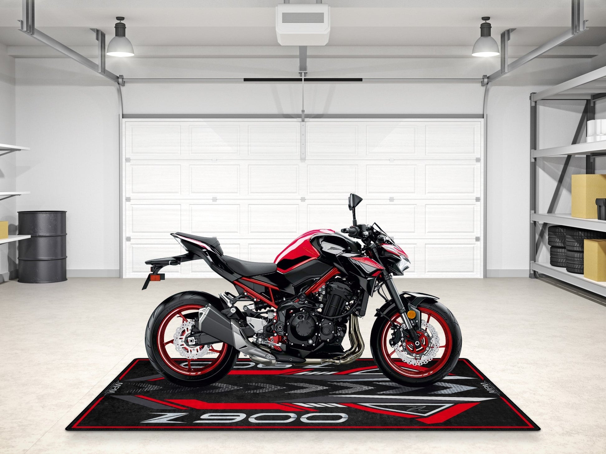Designed Pit Mat for Kawasaki Z900 Motorcycle - MM7412 - Howling Moto